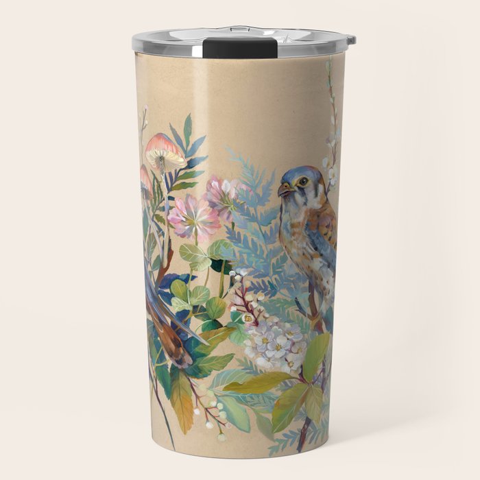 Floral Falcon Garden Travel Mug Gallery Image 1