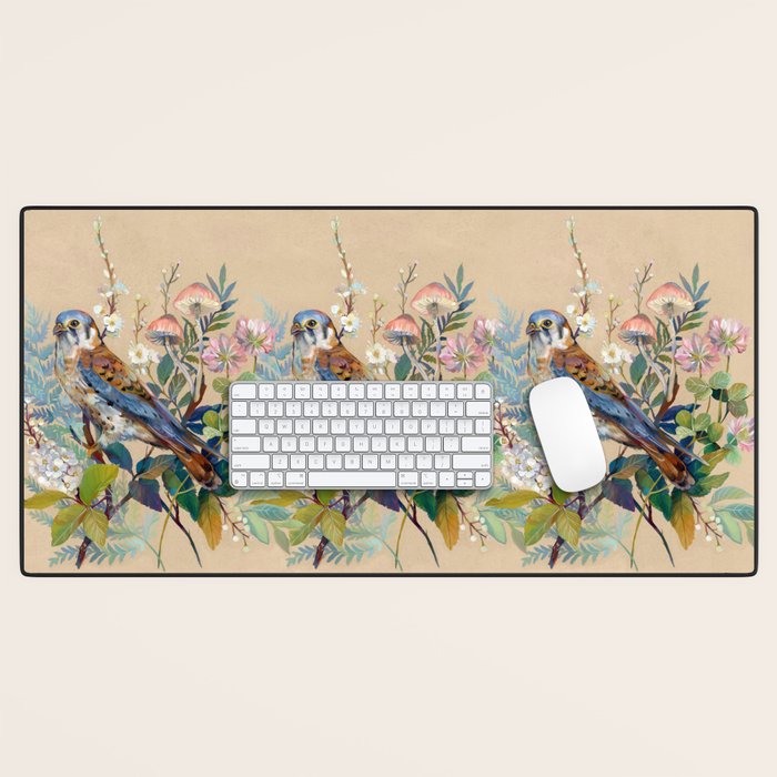 Floral Falcon Garden Desk Mat Gallery Image 1