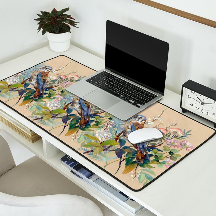 Floral Falcon Garden Desk Mat Gallery Image 2