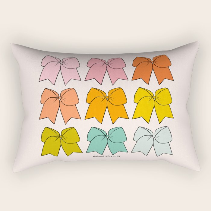Rainbow Bows Rectangular Pillow Gallery Image 2