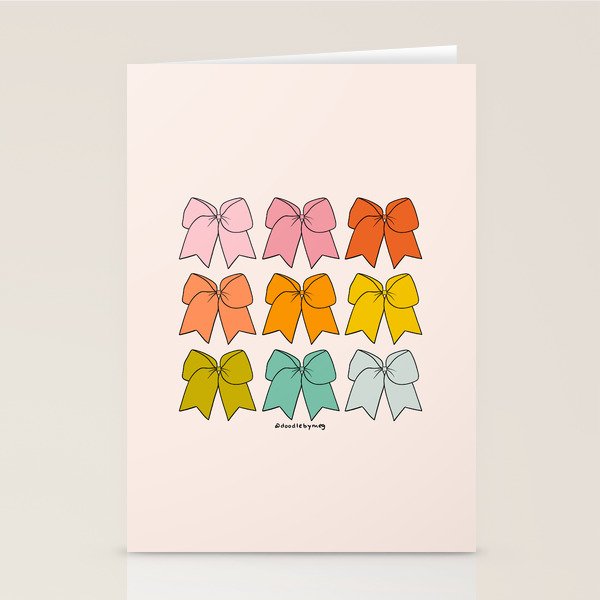 Rainbow Bows Stationery Card Gallery Image 1