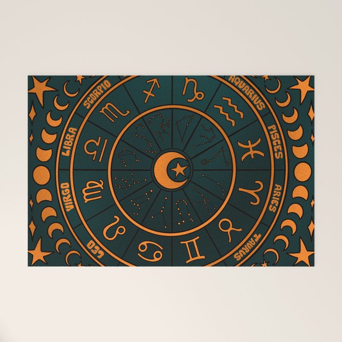 Moon Zodiac Wheel Welcome Mat Gallery Image 1