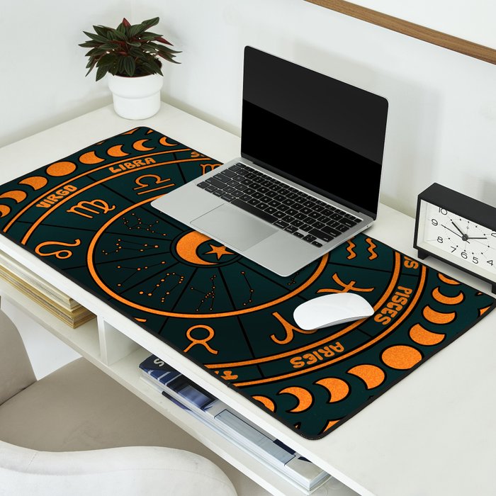 Moon Zodiac Wheel Desk Mat Gallery Image 2