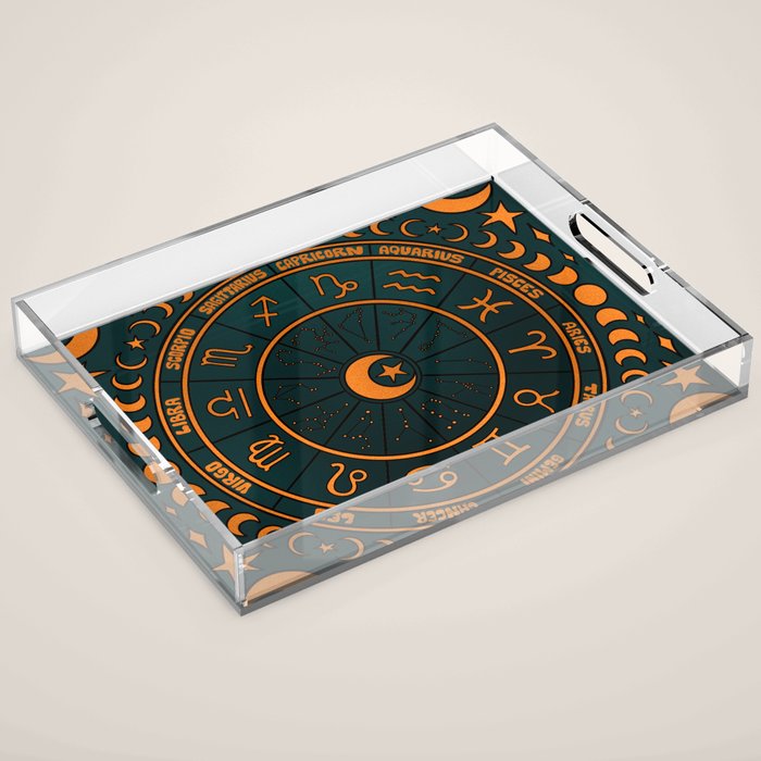 Moon Zodiac Wheel Acrylic Tray Gallery Image 1