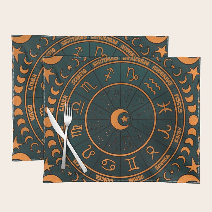 Moon Zodiac Wheel Placemat Gallery Image 1