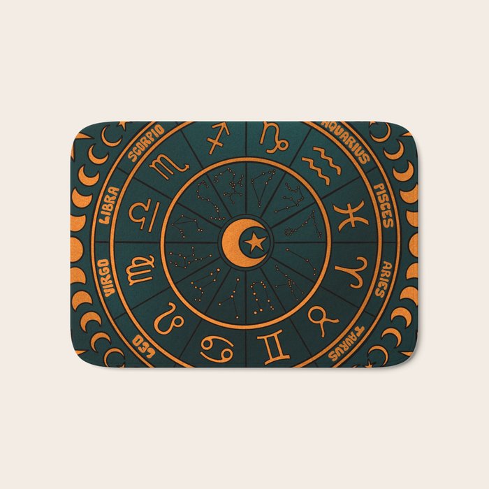 Moon Zodiac Wheel Bath Mat Gallery Image 1
