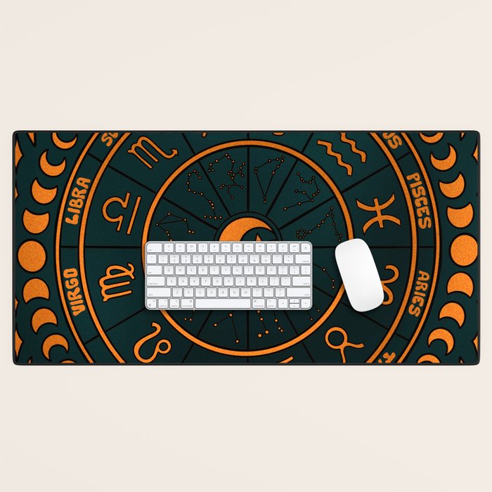 Moon Zodiac Wheel Desk Mat Gallery Image 1