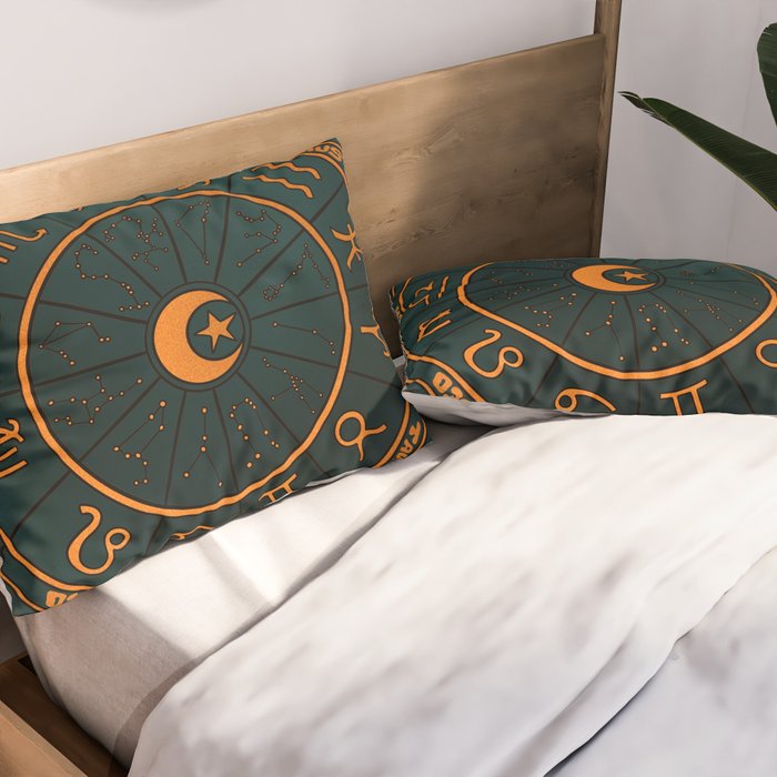 Moon Zodiac Wheel Pillow Sham Gallery Image 2