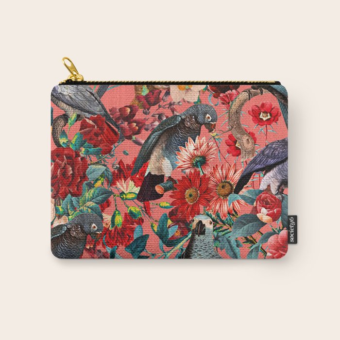 FLORAL AND BIRDS XIX Carry All Pouch Gallery Image 1