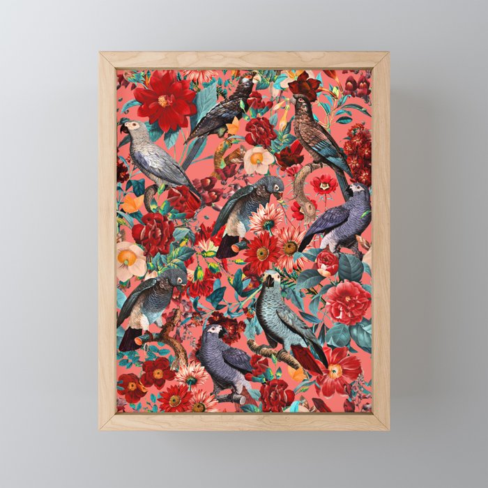FLORAL AND BIRDS XIX Mini Art Print Gallery Image 1