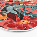 FLORAL AND BIRDS XIX Bath Mat Gallery Image 3