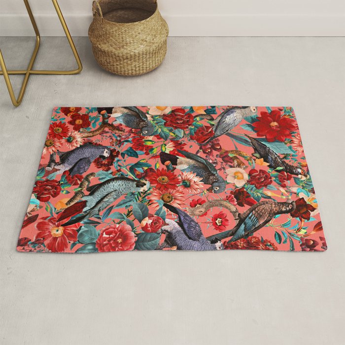 FLORAL AND BIRDS XIX Rug Gallery Image 1