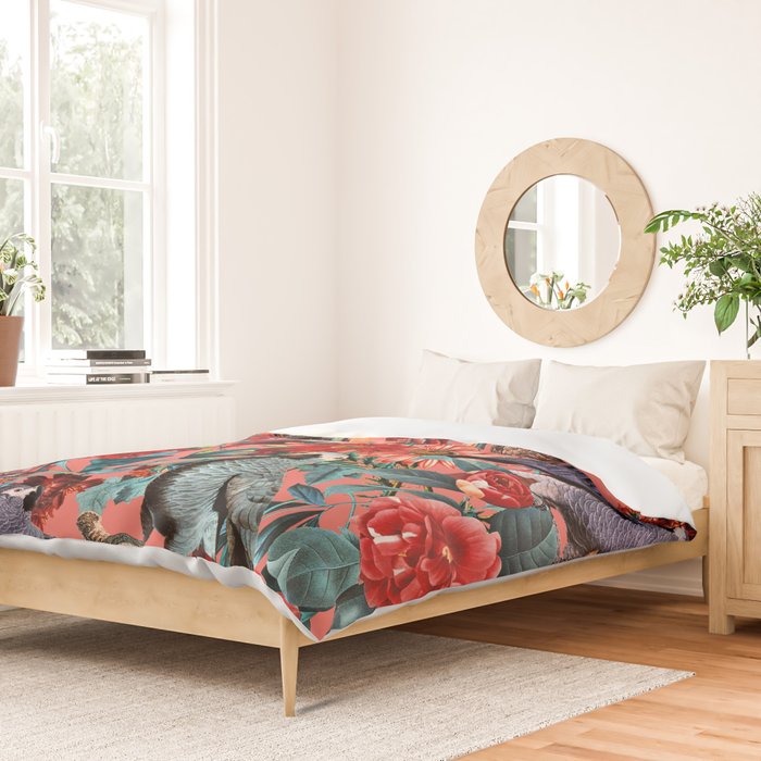 FLORAL AND BIRDS XIX Duvet Cover Gallery Image 2