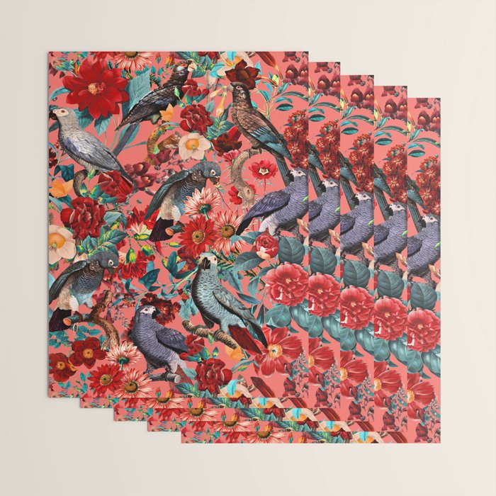 FLORAL AND BIRDS XIX Wrapping Paper Gallery Image 3