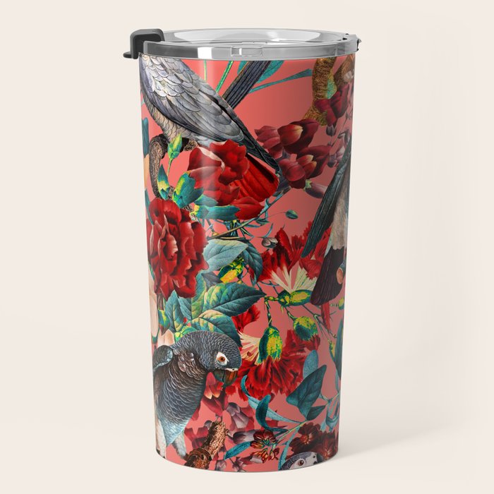 FLORAL AND BIRDS XIX Travel Mug Gallery Image 3