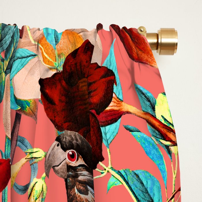 FLORAL AND BIRDS XIX Window Curtain Gallery Image 2