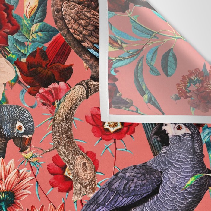 FLORAL AND BIRDS XIX Wall Tapestry Gallery Image 3
