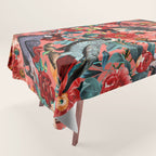 FLORAL AND BIRDS XIX Tablecloth Gallery Image 1