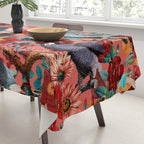 FLORAL AND BIRDS XIX Tablecloth Gallery Image 3