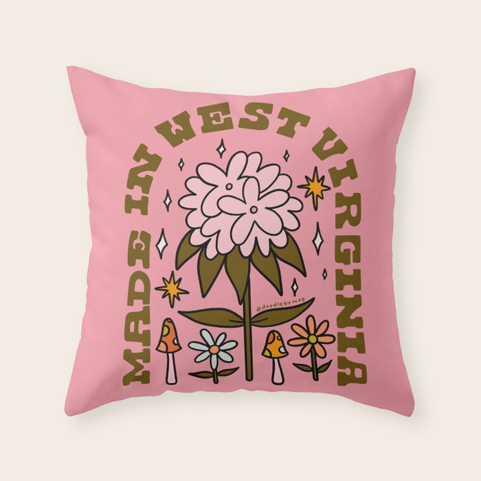 Made In West Virginia Throw Pillow Gallery Image 6