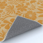 Charming Flower Shapes Amber Marigold Rug Gallery Image 4