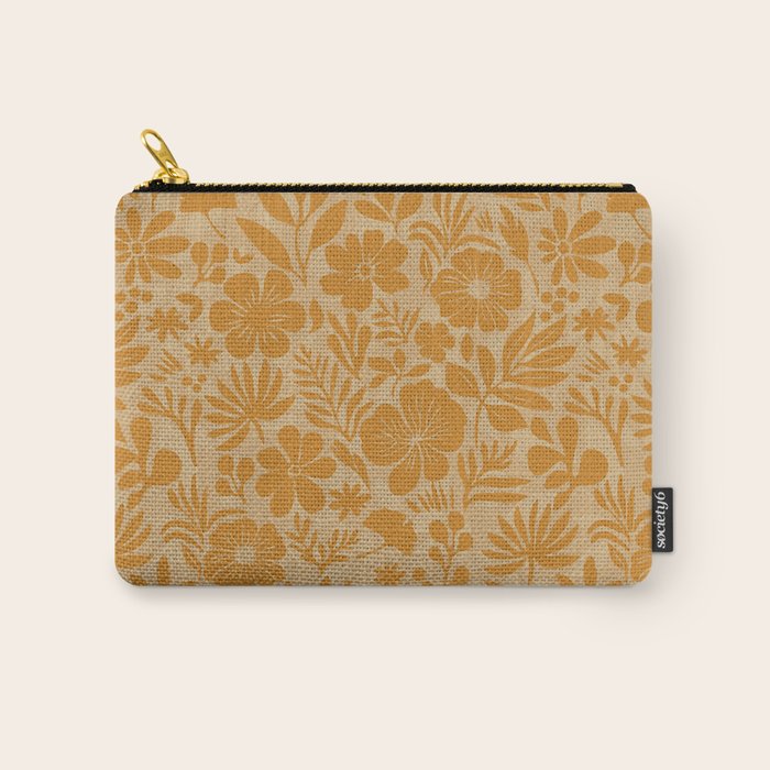 Charming Flower Shapes Amber Marigold Carry All Pouch Gallery Image 1