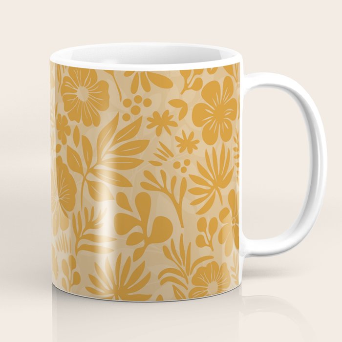Charming Flower Shapes Amber Marigold Coffee Mug Gallery Image 1