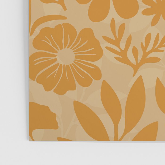 Charming Flower Shapes Amber Marigold Poster Gallery Image 3