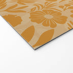 Charming Flower Shapes Amber Marigold Welcome Mat Gallery Image 2
