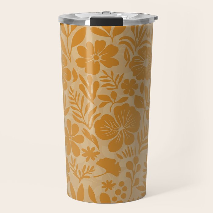 Charming Flower Shapes Amber Marigold Travel Mug Gallery Image 1