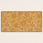 Charming Flower Shapes Amber Marigold Desk Mat Gallery Image 3