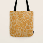 Charming Flower Shapes Amber Marigold Tote Bag Gallery Image 1