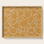 Charming Flower Shapes Amber Marigold Serving Tray Gallery Image 1