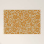 Charming Flower Shapes Amber Marigold Welcome Mat Gallery Image 1