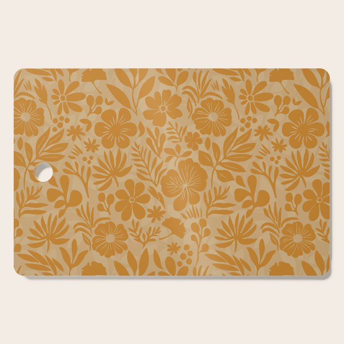 Charming Flower Shapes Amber Marigold Cutting Board Gallery Image 1