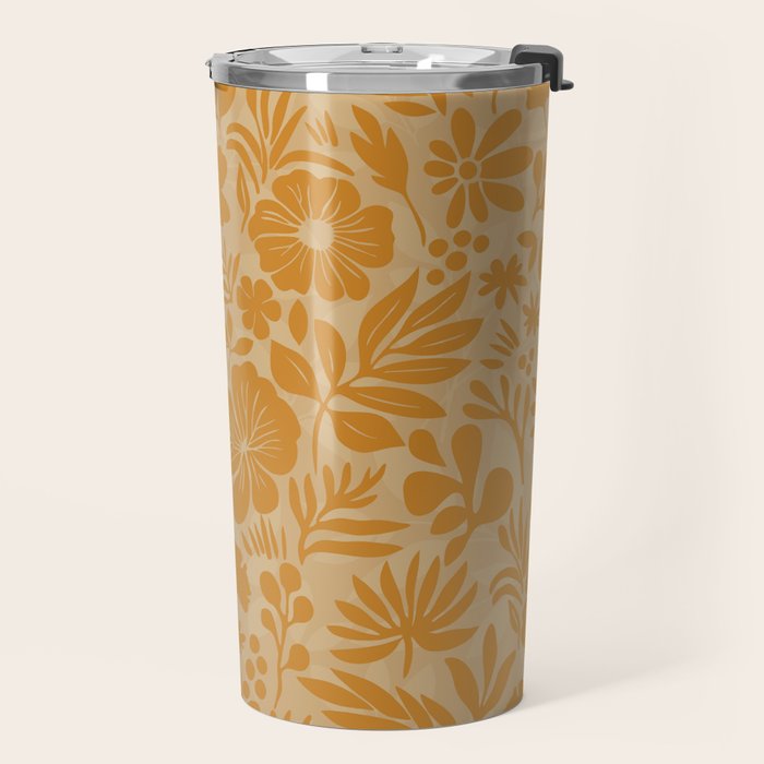 Charming Flower Shapes Amber Marigold Travel Mug Gallery Image 2