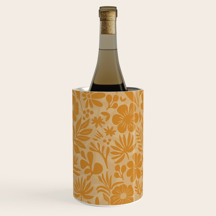 Charming Flower Shapes Amber Marigold Wine Chiller Gallery Image 2