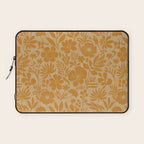 Charming Flower Shapes Amber Marigold Laptop Sleeve Gallery Image 1