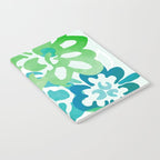 Blue and Green Coastal Floral Watercolor Notebook Gallery Image 2
