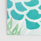 Blue and Green Coastal Floral Watercolor Poster Gallery Image 3