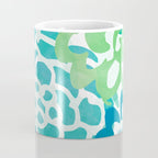 Blue and Green Coastal Floral Watercolor Coffee Mug Gallery Image 4