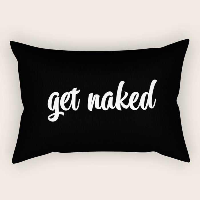 Get Naked black Rectangular Pillow Gallery Image 1
