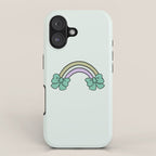 Bow Rainbow in Blue iPhone Case Gallery Image 1