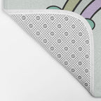 Bow Rainbow in Blue Bath Mat Gallery Image 2