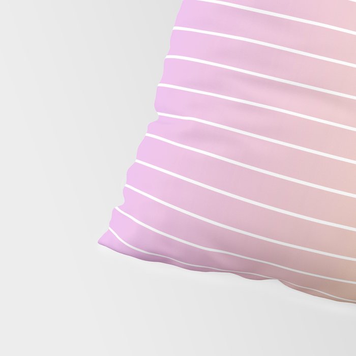 Ombre Arch IV Pink Yellow Sunrise Gradient Modern Geometric Lines Pillow Sham Gallery Image 4