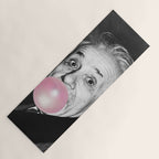 Satirical Bubble Gum Albert Einstein humour photography photograph blowing bubble gum bubble poster Yoga Mat Gallery Image 1