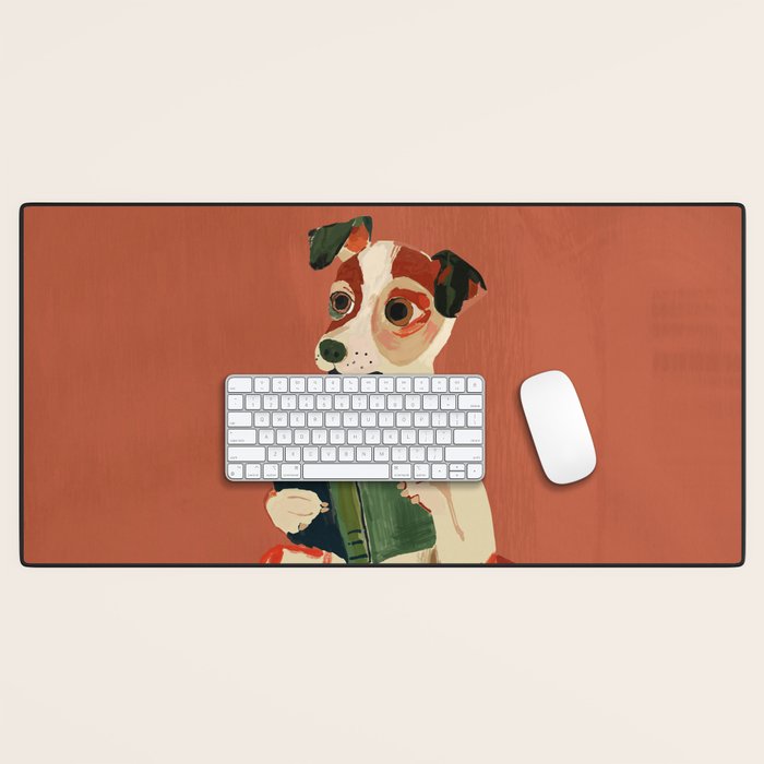 The Bookish Dog Desk Mat Gallery Image 1