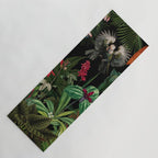 Midnight Vintage Exotic Flower And Birds Garden Jungle Yoga Mat Gallery Image 1