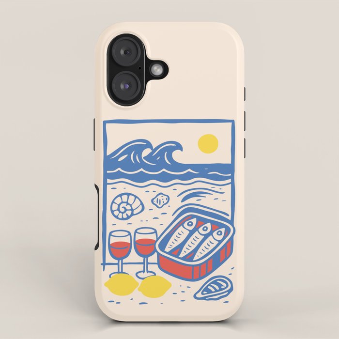 Sardines, Lemons and Wine at the Beach iPhone Case Gallery Image 1