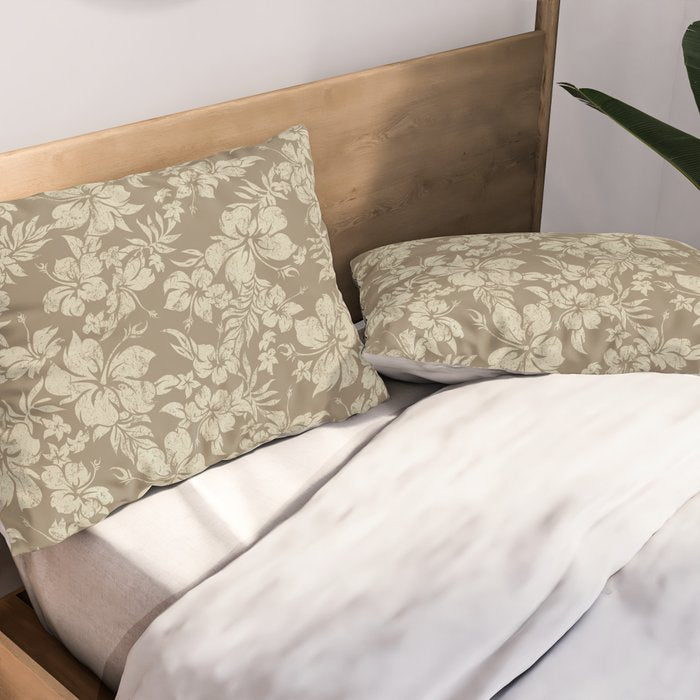 Hibiscus Pareau Hawaiian Floral Aloha Shirt Print Pillow Sham Gallery Image 2